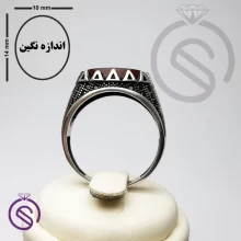 انگشتر عقیق قرمز مدل آبان