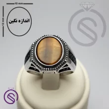 انگشتر چشم ببر مدل آمین