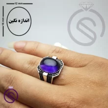 انگشتر آمیتیست مدل نشان