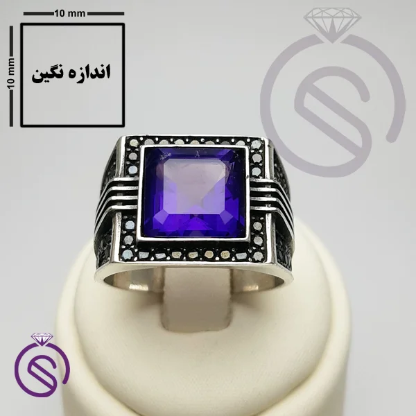 انگشتر آمیتیست مدل مایکل