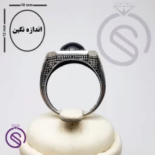 انگشتر نقره آمیتیست مردانه مدل کاوه