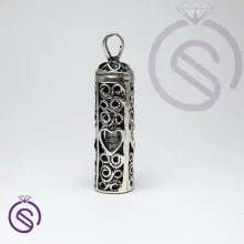 14848گردنبند نقره حرز امام جواد مدل قلب کد 13708