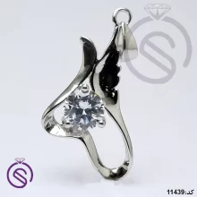 گردنبند نقره زنانه اتمی کد 11439