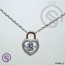 گردنبند نقره زنانه اتمی مدل قفل کد 11448