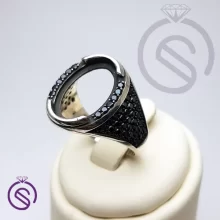 رکاب انگشتر نقره مردانه مدل بارسلونا کد 62222