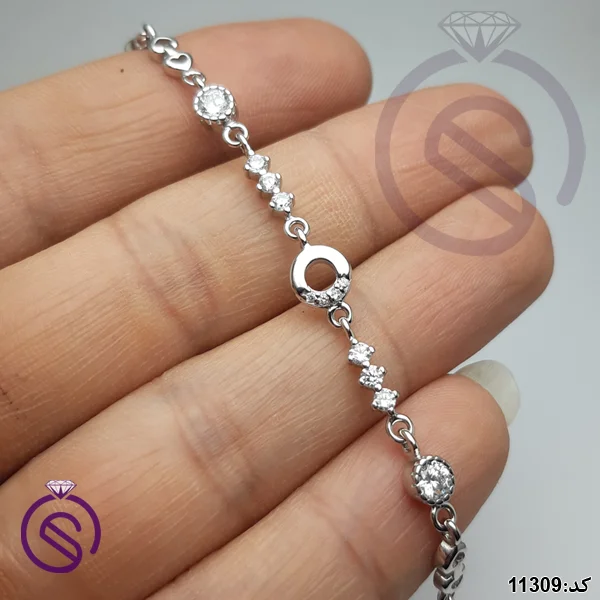 دستبند نقره زنانه مدل بینا
