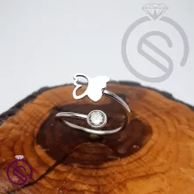 انگشتر نقره زنانه پروانه مدل آتری