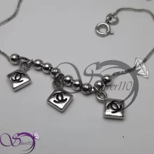 دستبند نقره زنانه چنل کد 11302
