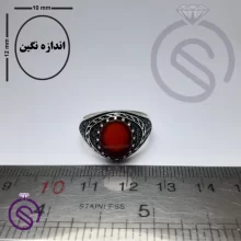 انگشتر عقیق قرمز مدل چارلز