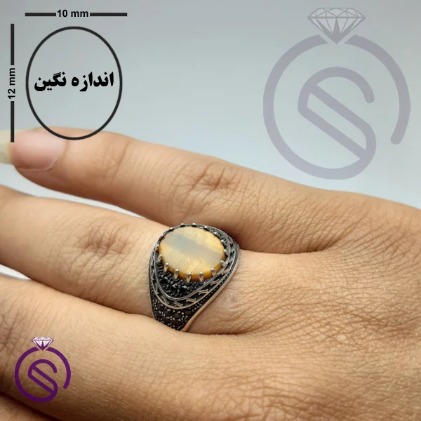 انگشتر چشم ببر مدل چارلز