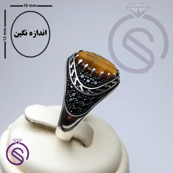 انگشتر چشم ببر مدل چارلز