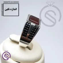 انگشتر عقیق قرمز مدل کریستوفر