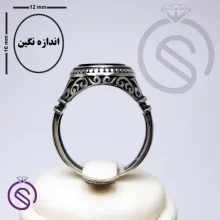 انگشتر عقیق سیاه مدل کانر