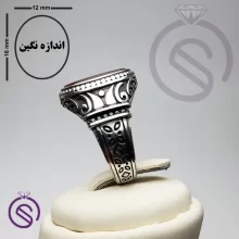 انگشتر عقیق قرمز مدل کانر