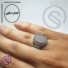 انگشتر عقیق قرمز مدل کانر