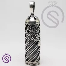 گردنبند نقره حرز امام جواد مدل دلتا کد 11428
