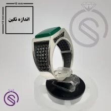 انگشتر عقیق سبز مدل تارخ