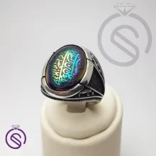انگشتر نقره حدید مردانه مدل ارشیا ولایت علی ابن ابیطالب
