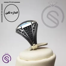 انگشتر حدید مدل ارشیا ولایت علی ابن ابیطالب