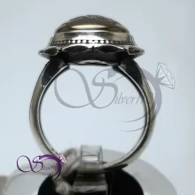 انگشتر حدید طرح شمسه