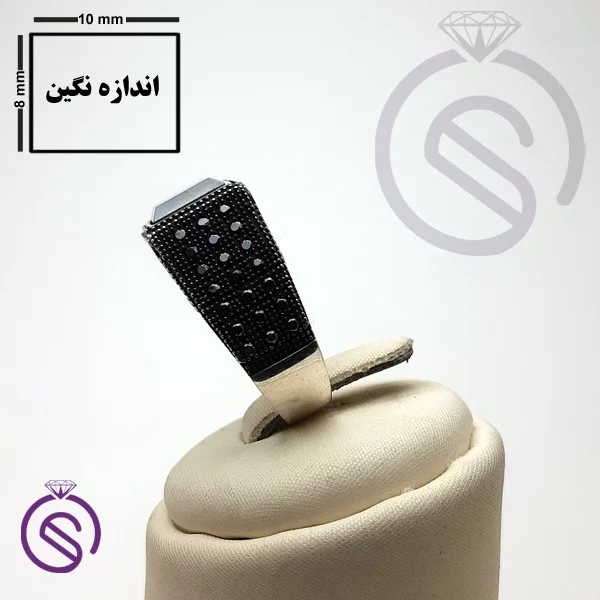 انگشتر نقره حدید مدل ایمان