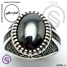 انگشتر نقره حدید مردانه مدل آراد
