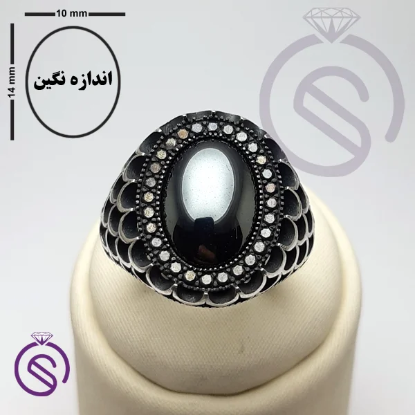 انگشتر نقره حدید مردانه مدل آرتین کد 62506
