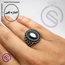 انگشتر نقره حدید مردانه مدل آرتین کد 62506