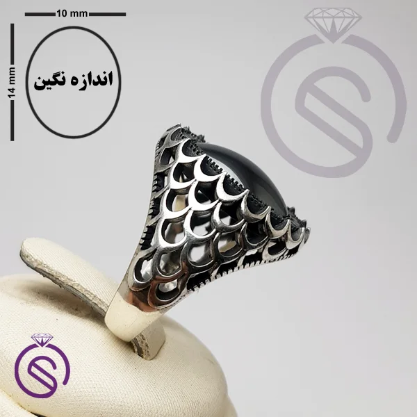 انگشتر نقره حدید مردانه مدل آرتین کد 62506