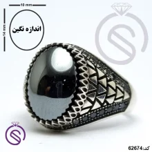 انگشتر نقره حدید مردانه مدل داروین