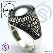 انگشتر نقره حدید مردانه مدل داروین