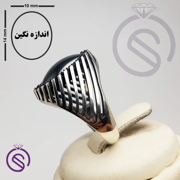 انگشتر نقره حدید مردانه مدل کیان