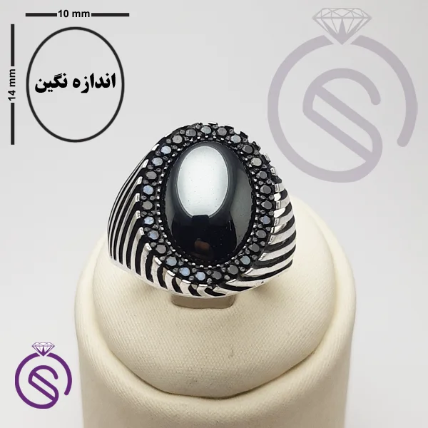 انگشتر نقره حدید مردانه مدل کیان