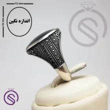انگشتر نقره حدید مردانه مدل کیاشا
