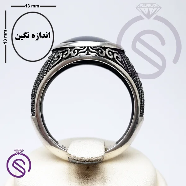 انگشتر نقره حدید مردانه مدل کیاشا