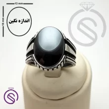 انگشتر نقره حدید مردانه مدل مازراتی