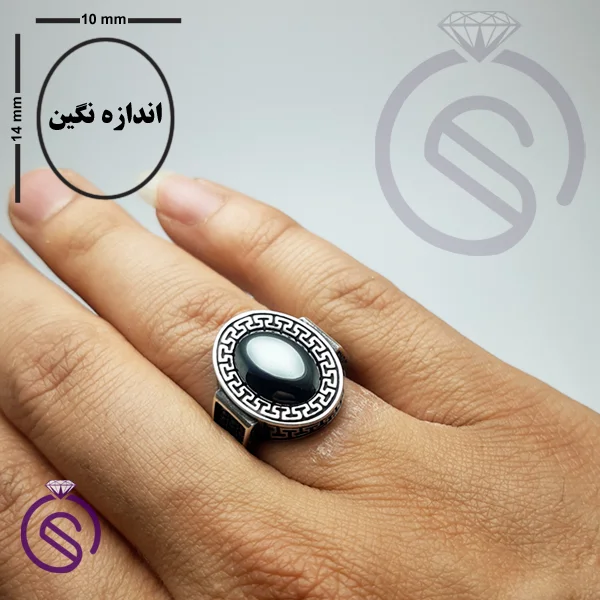 انگشتر نقره حدید مردانه مدل شاهان