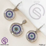 نیم ست نقره زنانه چشم و نظر مدل کد 71223 نیم ست نقره زنانه چشم و نظر مدل کد 71223