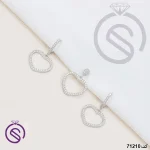 نیم ست نقره زنانه مدل قلب کد 71210 نیم ست نقره زنانه مدل قلب کد 71210