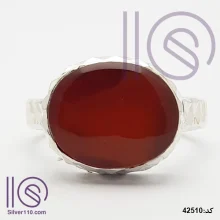 انگشتر نقره دستساز صفوی عقیق یمنی کد 42510