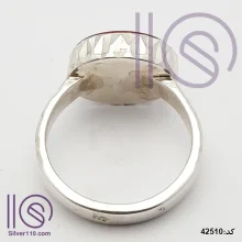 انگشتر نقره دستساز صفوی عقیق یمنی کد 42510