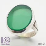 انگشتر نقره دستساز عقیق سبز کد 42522 انگشتر نقره دستساز عقیق سبز کد 42522