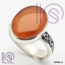 انگشتر نقره دستساز عقیق یمنی کد 42506