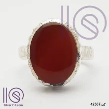 انگشتر نقره دستساز عقیق یمنی کد 42507
