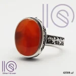 انگشتر نقره دستساز عقیق یمنی کد 42508 انگشتر نقره دستساز عقیق یمنی کد 42508