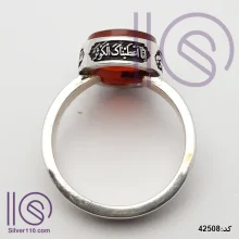 انگشتر نقره دستساز عقیق یمنی کد 42508