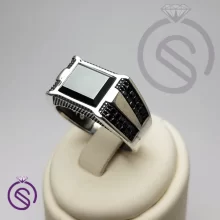 انگشتر نقره حدید مردانه مدل کریستوفر کد 62278