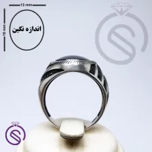 انگشتر نقره حدید مردانه مدل آریامهر