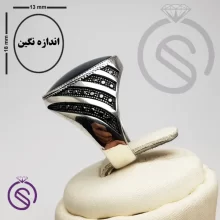 انگشتر نقره حدید مردانه مدل آریامهر