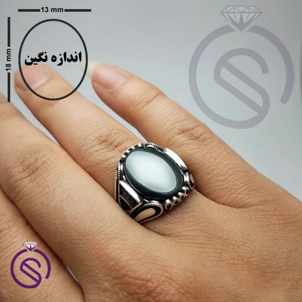 انگشتر نقره حدید مردانه مدل ایرج